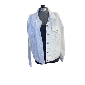 Women's Levi's Ex-Boyfriend Trucker Jacket White Size L